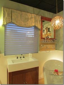 Custom valance and Tenera Shade