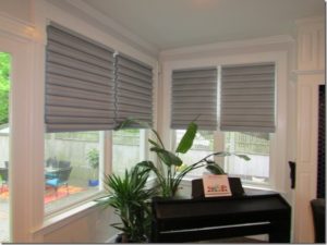 Hunter Douglas “Solera” Roman shades