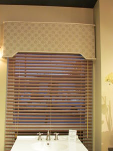 Different styles of Custom Cornices over Heartland Real Wood Blinds