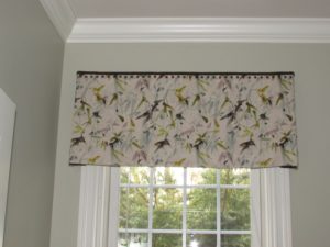 Kick-pleated Valance w/Nailheads for Powder Room