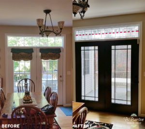 Before and after entryway door